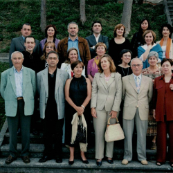 25 aniversario do Instituo de Burela, con profesores, invitado como primeiro director, 28/06/2003